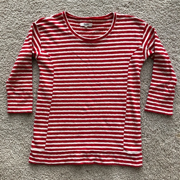 Madewell Tops - Madewell red and white striped top